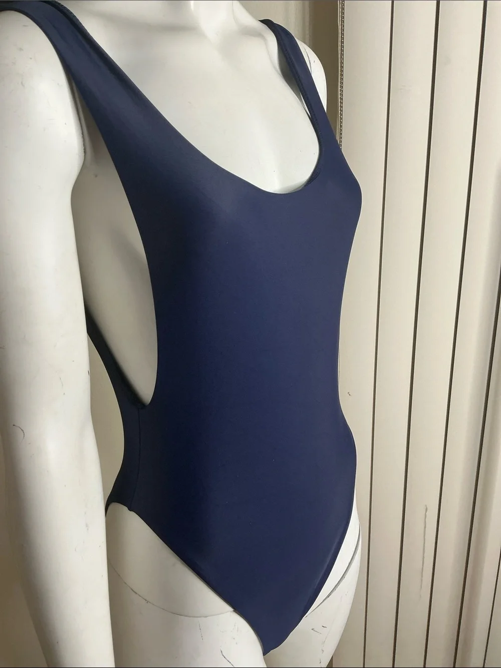 Women’s Navy Scoop-Back One-Piece Swimsuit
